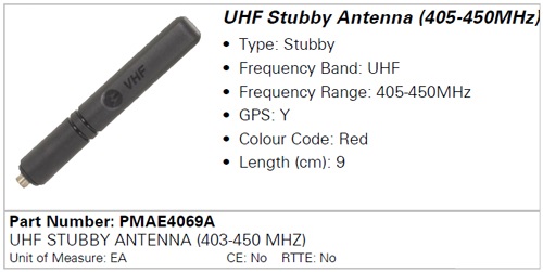 Антенна Motorola PMAE4069A (403-450MHZ)