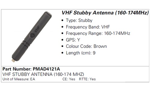 Антенна Motorola PMAD4121A (160-174MHZ)